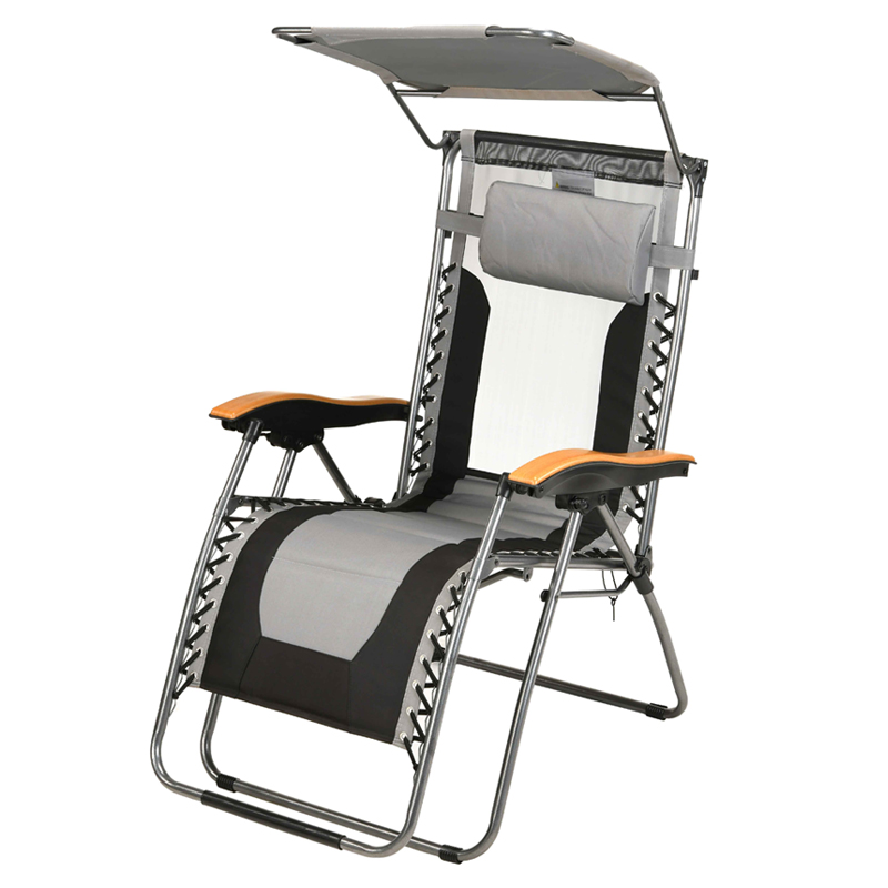 Beach Chair Outdoor And Umbrellas Zero Gravity Lounge with Sun Shade